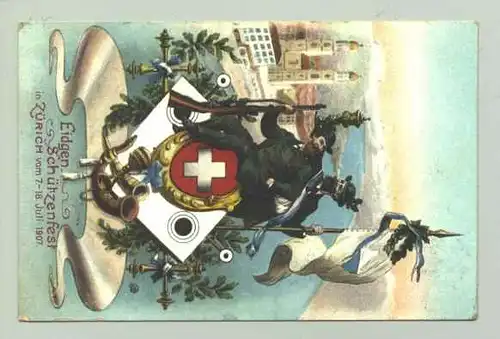 (1018513) Ansichtskarte aus der Schweiz. "Eidgen. Schützenfest in Zürich 1907"
