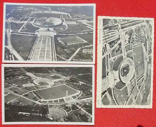 (1032844) Drei Postkarten Berlin Reichssportfeld, um 1936