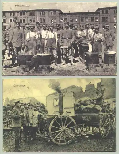 (1025717) 4 Postkarten Weltkrieg I. Verpflegung 1916-17. WK I. Ansichtskarten
