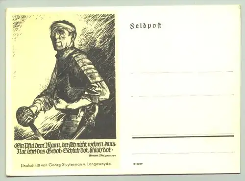 (1015998) Postkarte mit Bild, um 1940 ? Kuenstlerzeichnung u. Spruch v. Hermann Loens