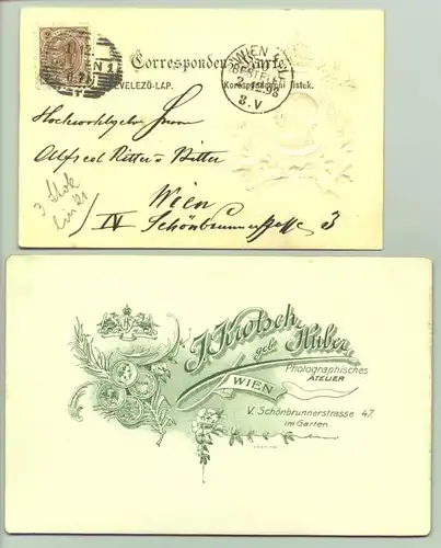 (1025615) Oesterreich Jubilaeums-Postk. 1848-1898 u. altes Foto Militaria