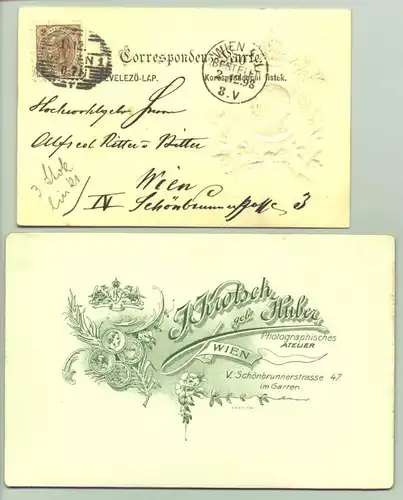 () Oesterreich Jubilaeums-Postk. 1848-1898 u. altes Foto Militaria