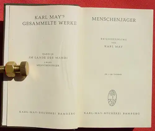 () Karl May. Menschenjaeger. Band 16. Karl May Buecherei Bamberg. 179. bis 183. Tausend - 1952