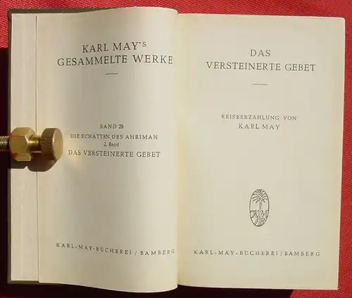 (1039414) Karl May. Das versteinerte Gebet. Band 29. Bamberg. 118. bis 127. Tausend - IV / 1954
