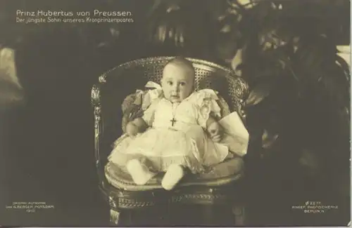 (1005985) Foto-Ansichtskarte "Prinz Hubertus von Preussen - Der juengste Sohn unseres Kronprinzen"