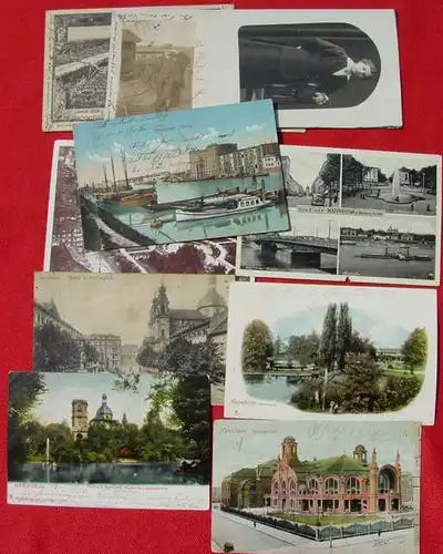 () 10 alte Ansichtskarten mit Motiven von MANNHEIM und Umgebung aus der Zeit um 1900 bis 1940