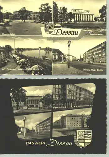 (1018731) 2 Ansichtskarten mit Motiven aus Dessau. PLZ-Bereich 06844. Beide beschrieben u. postalisch gelaufen mit Marke u. Stempel aus den 1960er Jahren