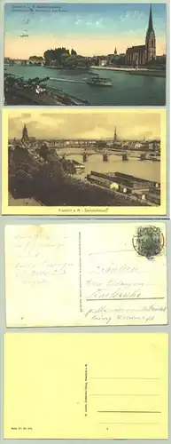 (1018264) 2 Ansichtskarten mit Motiven aus Frankfurt a. M. / Sachsenhausen. PLZ-Bereich pauschal 60594