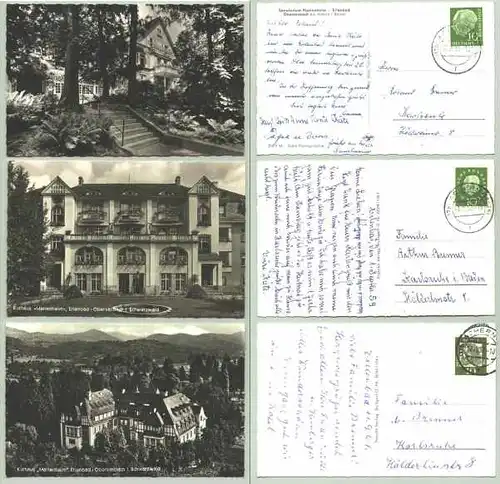 (1021496-77880) Ansichtskarten. 3 x Erlenbad - Obersachbach. Postalisch gelaufen 1959-1961.  