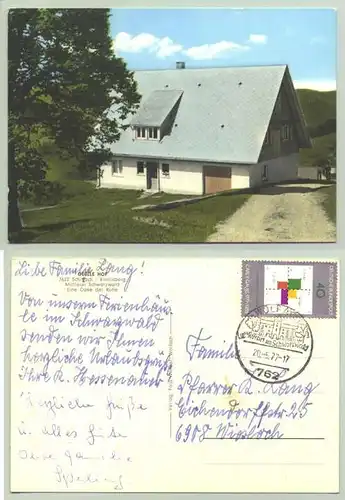 (1021450) Schiltach 1977. Ansichtskarte. Gebele Hof. PLZ-Bereich pauschal 77761. Postalisch gelaufen 1977
