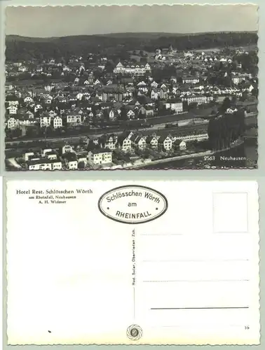 ()  Neuhausen um 1955 ? Hotel Rest. Schloesschen Woerth. Postalisch nicht gelaufen, vermutl. um 1955 ?