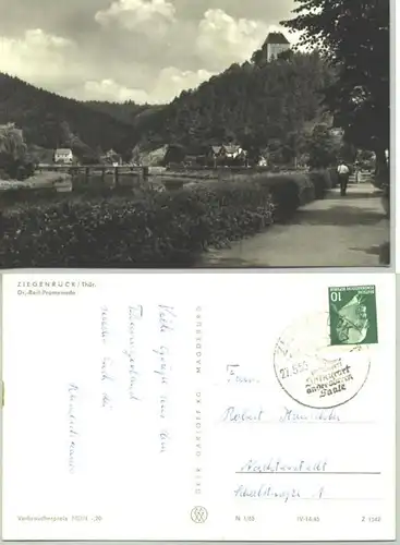 (1018751)  Ansichtskarte "Ziegenrück / Thuer. Dr.-Reif-Promenade". mit Marke und Sonderstempel von 1965
