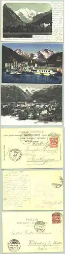 ()  3 x Interlaken ab 1903. Postalisch gelaufen 1903, 1903, ?