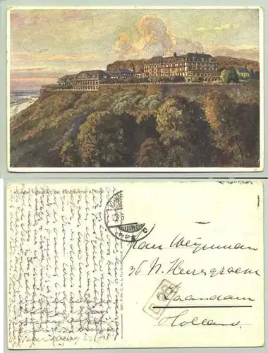 (1018023)  Ansichtskarte : "Kurhotel Petersberg bei Königswinter a. Rhein".  gelaufen (Marke geloest), vermutlich um 1930