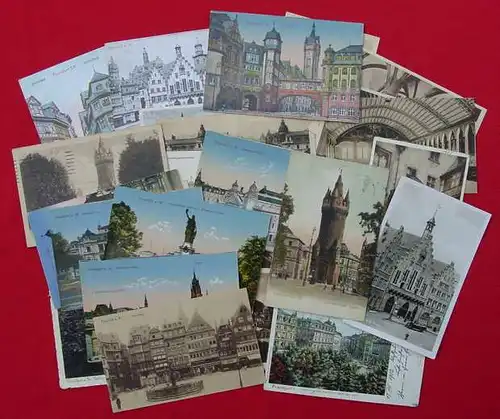 (1019926) 30 alte Ansichtskarten mit Motiven aus Frankfurt am Main. PLZ-Bereich pauschal 60311. Einige AK sind beschrieben u. poatalisch gelaufen ab 1902 bis um 1940