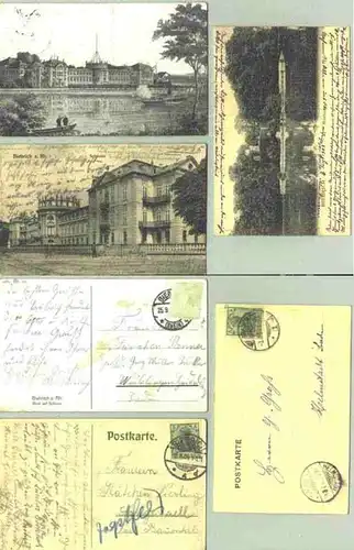 (1018914) 3 alte Ansichtskarten mit Motiven aus Biebrich am Rhein. PLZ-Bereich pauschal 65189. Beschrieben u. postalisch gelaufen mit Stempel ab 1903