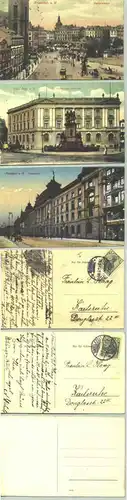 () 3 alte Ansichtskarten mit schoenen Motiven aus Frankfurt a. M. PLZ-Bereich pauschal 60311. 2 x beschrieben u. postalisch gelaufen 1906