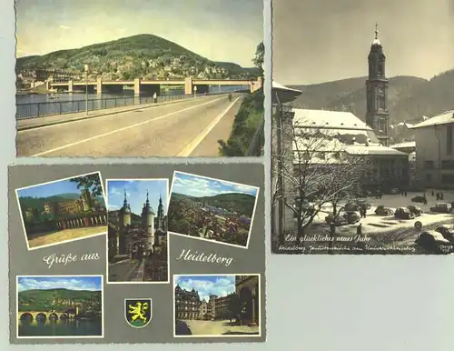 ()  3 alte Ansichtskarten mit Motiven aus HEIDELBERG. PLZ-Bereich pauschal 69115. Postalisch nicht gelaufen. Vermutlich aus der Zeit der 1960er Jahre ?