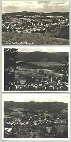 (1019858)  3 alte Ansichtskarten mit Motiven von Waldmichelbach im Odenwald. PLZ-Bereich pauschal 69483. Eine AK postalisch gelaufen in den 1960er Jahren