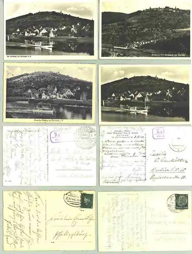 4 x Dilsberg ab 1931 (intern : )  4 alte Ansichtskarten mit Motiven aus Dilsberg - Rainbach. PLZ-Bereich pauschal 69151. Postalisch gelaufen, siehe Scan