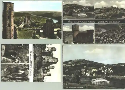(1019652)  4 alte Ansichtskarten mit Motiven aus Dilsberg bei Neckargemuend. Eine AK beschrieben und postalisch gelaufen 1960er Jahre