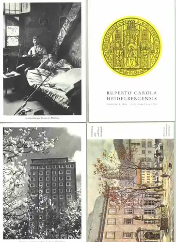 (1019613)  4 alte Ansichtskarten aus der Serie : "1386-1961 / 575 Jahre Ruprecht-Karl-Universitaet Heidelberg". Postalisch nicht gelaufen