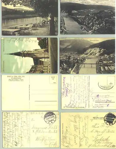 (1019666)  4 alte Ansichtskarten mit Motiven aus Neckargemünd. Zum Teil postalisch gelaufen ab 1913