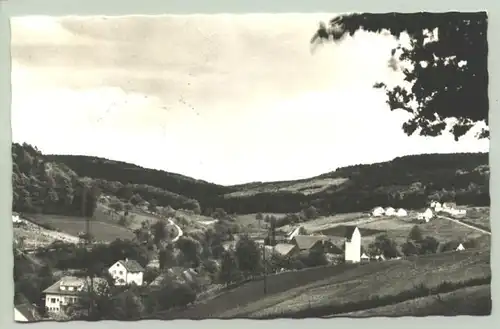 ()  Alte Ansichtskarte "Allemuehl bei Eberbach am Neckar". mit Marke u. Stempel von 1960