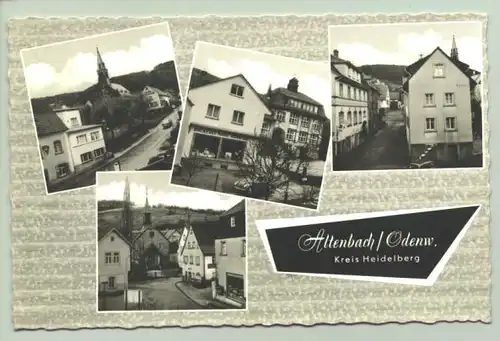 ()  Alte Ansichtskarte mit Motiven aus Altenbach. Postalisch gelaufen mit Marke u. Stempel um 1960 ?