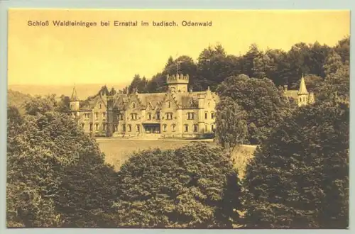 () Alte Ansichtskarte "Schloss Waldleiningen bei Ernsttal im Badischen Odenwald". Postalisch nicht gelaufen, vermutlich um 1910 ?