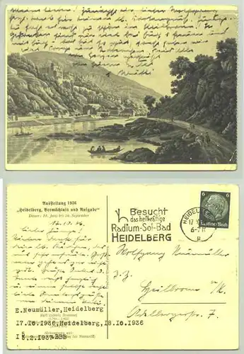 (1019619) Alte Ansichtskarte von Heidelberg "Ausstellung 1936 / Heidelberg, Vermächtnis und Aufgabe"