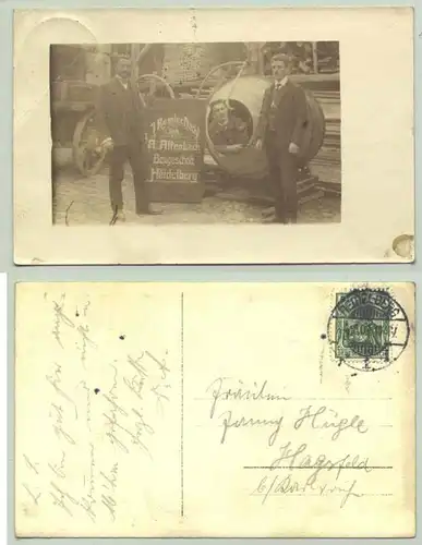(1019288) Alte Foto-Ansichtskarte "J. Remler Nachf. A. Altenbach Baugeschaeft HEIDELBERG". 1908