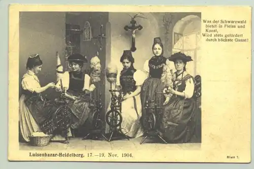 (1019601) Alte Ansichtskarte aus Heidelberg mit huebschem Motiv vom Luisenbazar im Nov. 1904