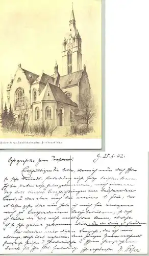 (1019642) Alte Ansichtskarte "Heidelberg-Handschuhsheim". Beschrieben aber postalisch nicht gelaufen 1942
