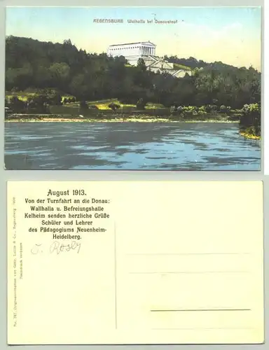 (1019632) Alte Ansichtskarte .. Mit rueckseitigem Aufdruck : "August 1913 / Von der Turnfahrt .... senden herzl. Gruesse Schueler u. Lehrer des Paedagogiums NEUENHEIM-Heidelberg"
