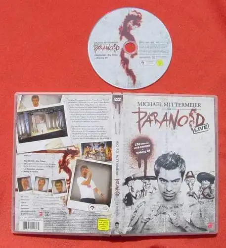 Versandkosten ab Euro 3,00  () Michael Mittermeier, Deutscher Komiker und Autor, mit seinem humorvollen Programm "Paranoid" auf DVD ( ! sehr guter Zustand, nur 1 x abgespielt, aus rauchfreiem u. tierfreiem Haushalt) M. M. verbindet moderne...