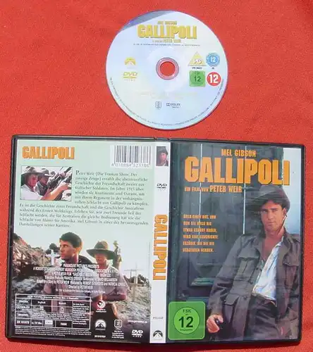 () "Gallipoli" Mel Gibson. Kriegsdrama. DVD (Australier im 1. Weltkrieg)