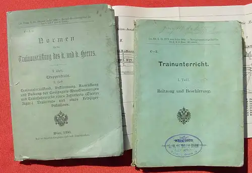 (1049204) Trainausrüstung des k. u. k. Heeres, Wien 1896, u.a. … Siehe bitte Beschreibung und Bilder
