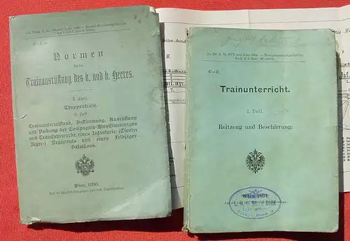 () Trainausrüstung des k. u. k. Heeres, Wien 1896, u.a. … Siehe bitte Beschreibung und Bilder