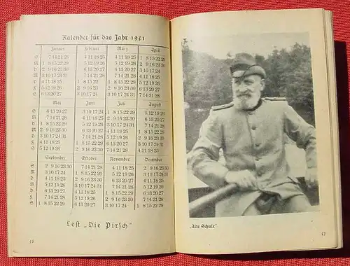 (0300080) "Der kleine Jagdkalender 1950". 96 S. mit zahlr. Bildern. Siehe bitte Beschreibung u. Bilder