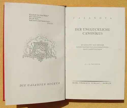 () "Liebesgeschichten aus dem Rokoko" u. a. von Casanova… Siehe bitte Beschreibung u. Bilder