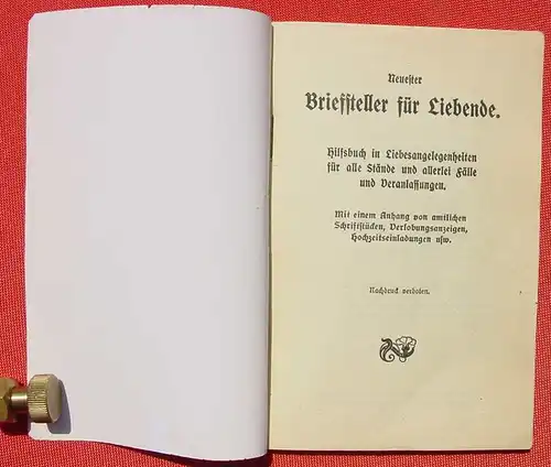 () "Briefsteller für Liebende" Enßlin + Laiblin 1927. Siehe bitte Beschreibung u. Bilder