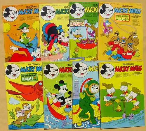 (1043885) Micky Maus-Hefte aus Jahrgang 1975 (22 Originalhefte !) # Walt Disney
