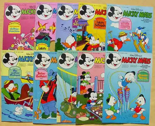 (1043891) Micky Maus-Hefte aus Jahrgang 1981 (49 Originalhefte !) # Walt Disney