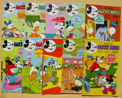 (1043891) Micky Maus-Hefte aus Jahrgang 1981 (49 Originalhefte !) # Walt Disney