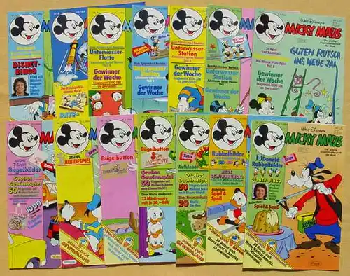 (1043894) Micky Maus-Hefte aus Jahrgang 1984 (38 Originalhefte !) # Walt Disney