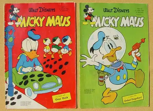 (1044280) 3 x MICKY MAUS Hefte von 1962 ! Nr. 9, 13, 15. Originalhefte. Ehapa-Verlag # Walt Disney