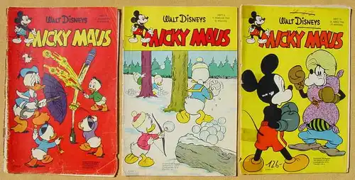 (1044281) 5 x MICKY MAUS Hefte von 1963 ! Nr. 1, 6, 12, 20, 38. Originalhefte. Ehapa-Verlag # Walt Disney