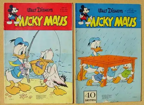 (1044281) 5 x MICKY MAUS Hefte von 1963 ! Nr. 1, 6, 12, 20, 38. Originalhefte. Ehapa-Verlag # Walt Disney