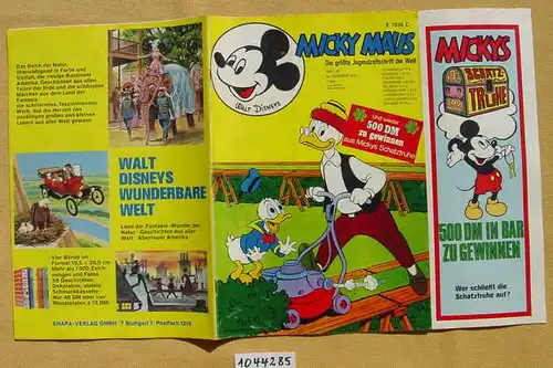 (1044285) Walt Disneys MICKY MAUS. Heft Nr. 43 vom 24. 10. 1970. Originalheft mit 2 Klappseiten. Ehapa-Verlag # Walt Disney